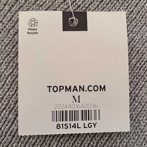 Topman Men's Knit Sweater Top Vest Light Gray Size M - Picture 12 of 12